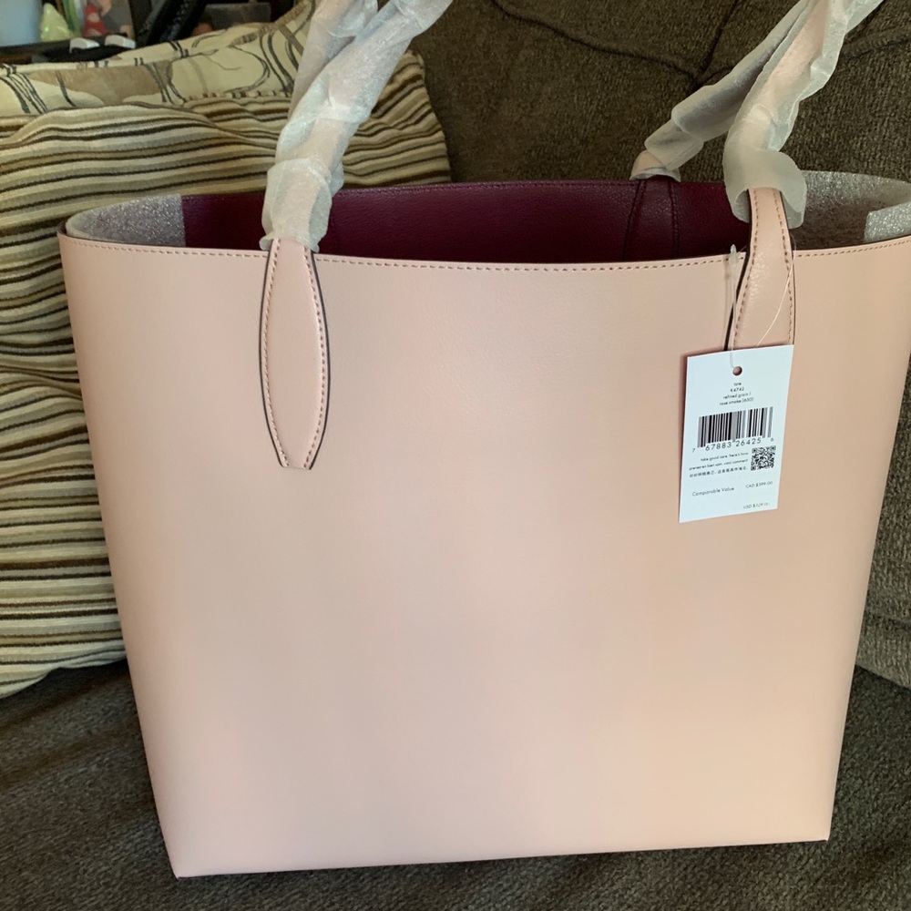 Authentic KATE SPADE Reversible leather tote & wristlet - Picture 16 of 16